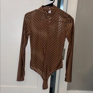 NWT Mauve Pink Iris Basic Bodysuit- Small